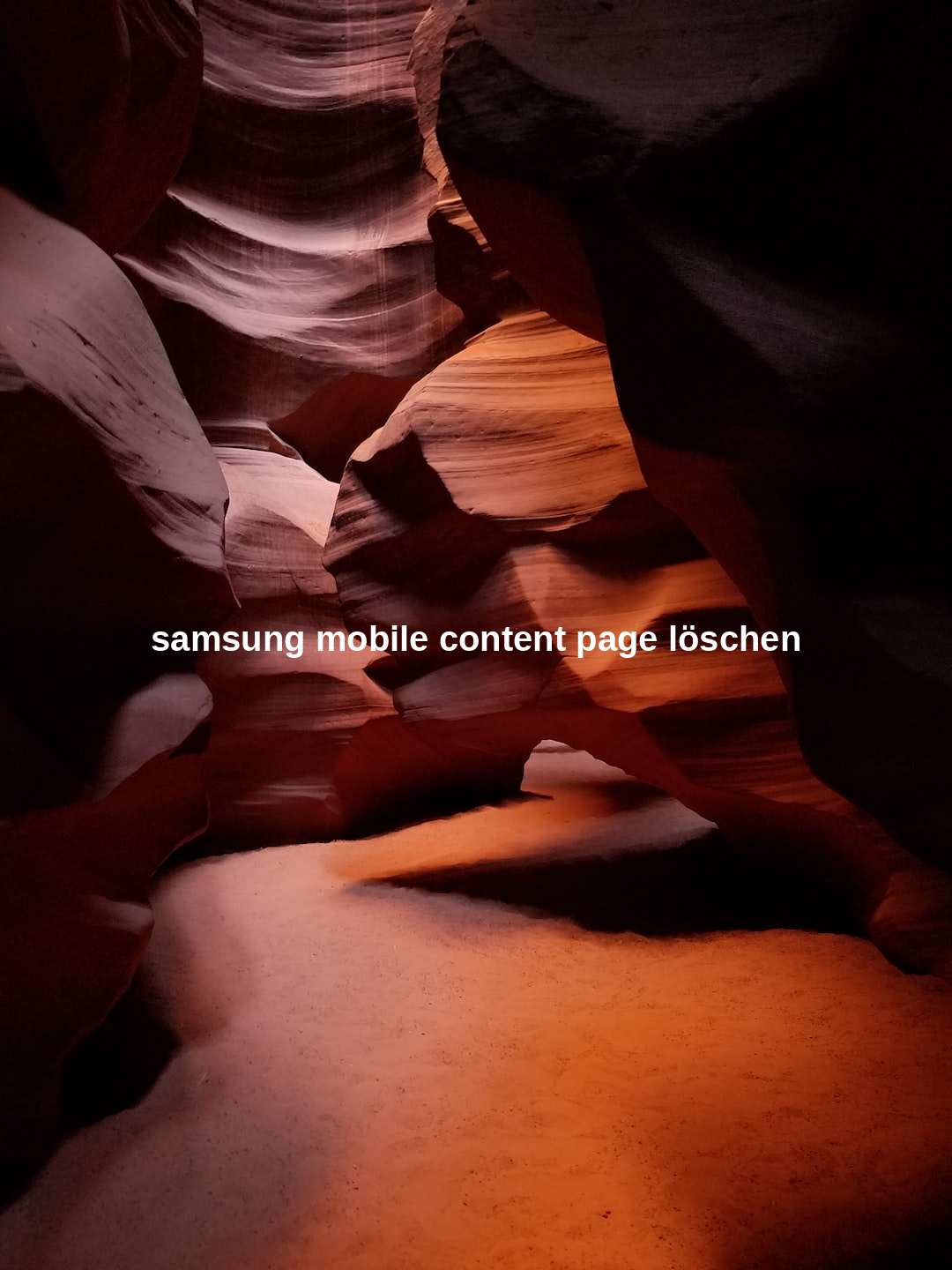 samsung mobile content page löschen